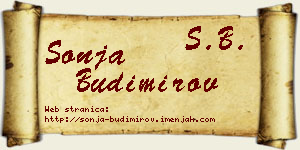 Sonja Budimirov vizit kartica
